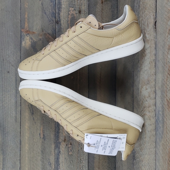 adidas Earlham Originals Men's Leather Casual Sneakers Beige/White - Picture 7 of 11